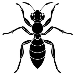 Ant silhouette vector illustration