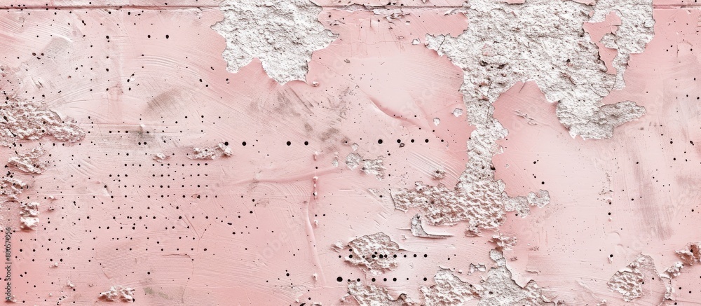 Leinwandbilder a weathered light pink concrete wall texture featuring intricate patterns and dots ideal for use as 