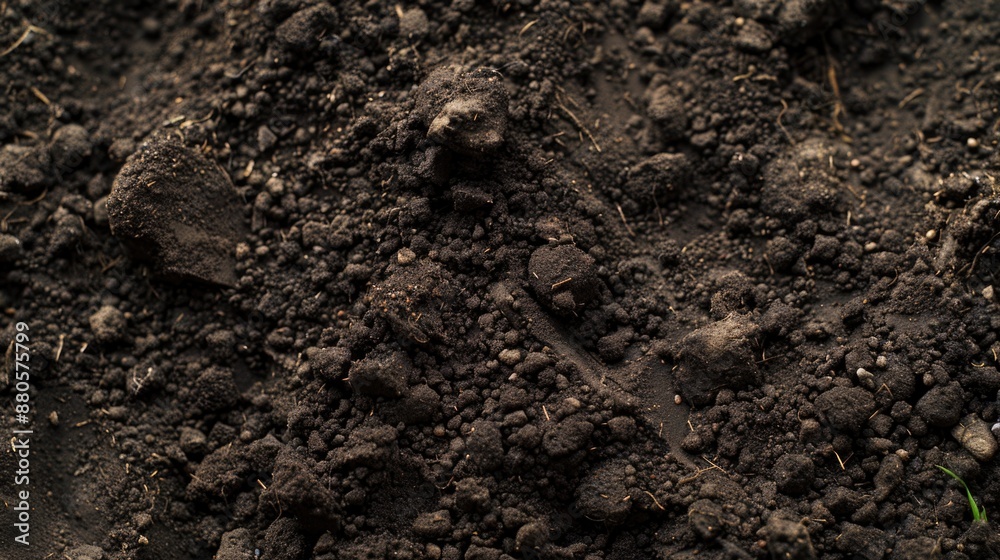 Poster A close-up view of a pile of dirt with texture and imperfections