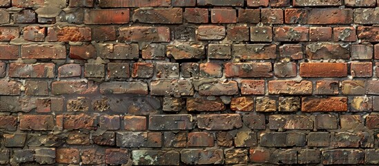 Fototapeta premium Free brick wall texture with copy space image for product or ad wording design