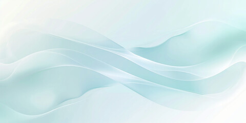 Fototapeta premium Abstract background, pastel blue and white gradient, blurred edges, smooth curves, light colors, minimalist design, digital art style