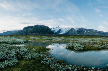 View of Falljokull glacier in Iceland