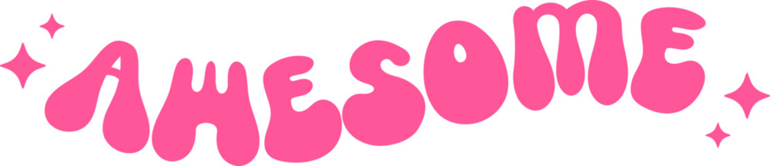 Awesome Bubble Text with Sparkles