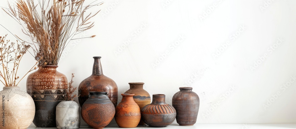 Aufkleber Pottery displayed on a white background with ample copy space image