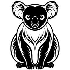 Koala silhouette vector illustration