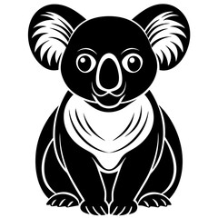 Koala silhouette vector illustration