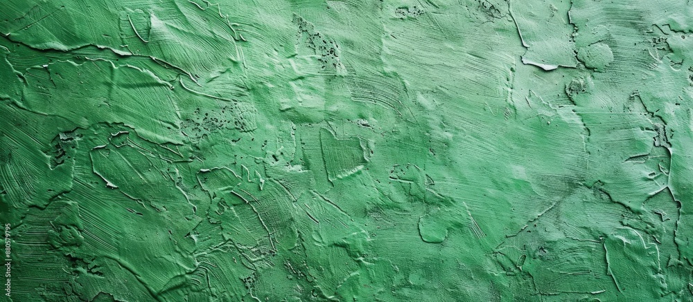 Poster Green stucco concrete creating a background with copy space image