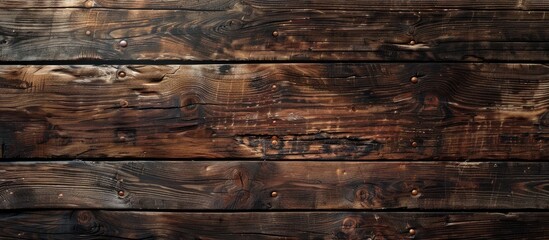 An old natural pattern on a dark wood texture background creates a rustic backdrop with copy space image potential