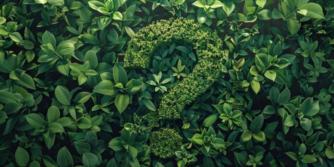 Obraz premium A creative symbol made from green leaves forming a number sign