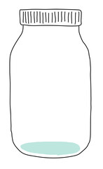Png reusable jar doodle illustration earth friendly living