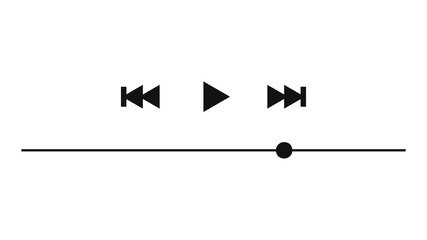 Png music player bar sticker, black design, transparent background