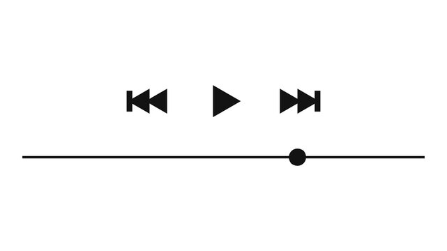 Png music player bar sticker, black design, transparent background