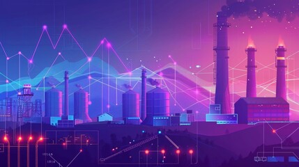 Fototapeta premium a graph depicting predictive analytics for demand forecasting in the energy sector