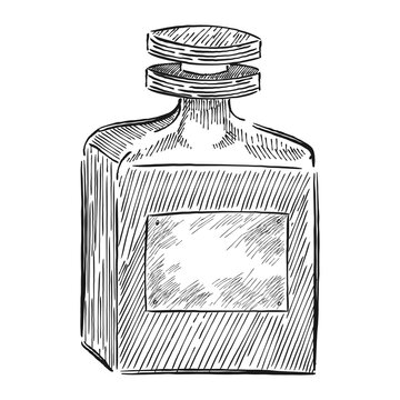 recommend clip art: Png vintage perfume bottle illustration, transparent background