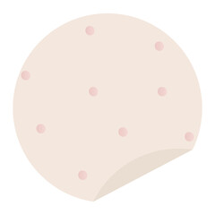 Polka dot notepaper on transparent