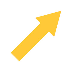 Yellow arrow geometric shape transparent png
