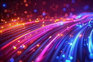 Fiber optic cable technology vector design for internet connectivity.