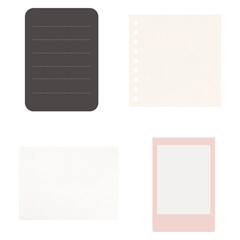 Office stationery memo pad png set