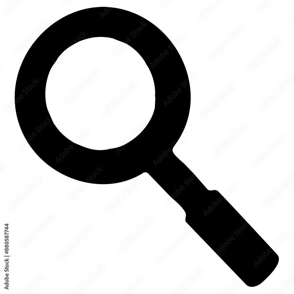 Wall mural Png search mobile app icon magnifying glass simple flat style