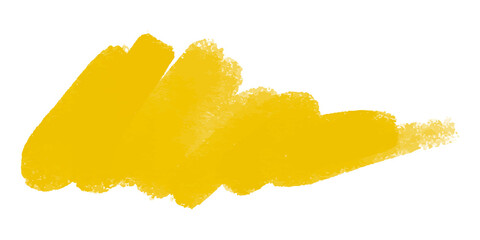 Png abstract brush stroke element in yellow