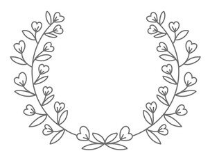 Obraz premium Png ornament badge in decorative botanical style