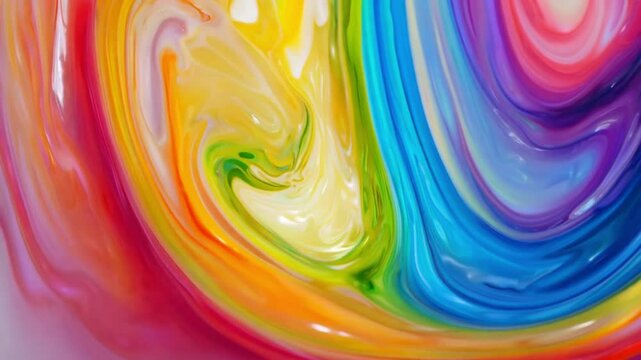 Abstract background with rainbow colors liquid surface with waves. Seamless reversible texture loop for logo, text, presentation. LGBT Love, Equal, Diversity concept.4k