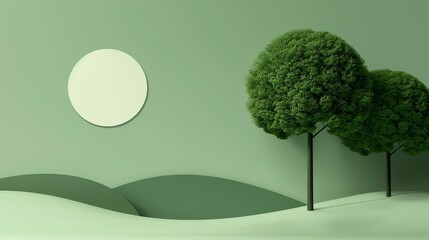 Obraz premium Graphics outlining the role of forests in carbon sequestration, illustrating reforestation efforts and sustainable forestry practices. Illustration, Image, , Minimalism,