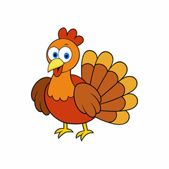 Turkey bird vector illustration, türkiye vector art, Thanksgiving türkiye bird silhouette, chicken with a chicken