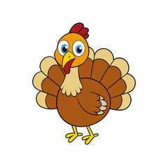 Turkey bird vector illustration, türkiye vector art, Thanksgiving türkiye bird silhouette, chicken with a chicken