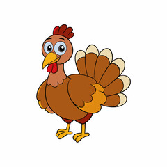 Turkey bird vector illustration, türkiye vector art, Thanksgiving türkiye bird silhouette, chicken with a chicken