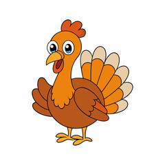 Turkey bird vector illustration, türkiye vector art, Thanksgiving türkiye bird silhouette, chicken with a chicken