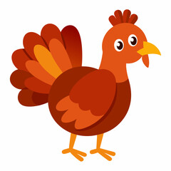 Turkey bird vector illustration, türkiye vector art, Thanksgiving türkiye bird silhouette, chicken with a chicken