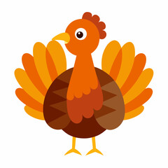 Turkey bird vector illustration, türkiye vector art, Thanksgiving türkiye bird silhouette, chicken with a chicken