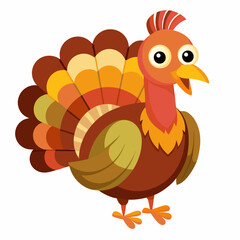 Turkey bird vector illustration, türkiye vector art, Thanksgiving türkiye bird silhouette, chicken with a chicken