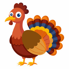 Turkey bird vector illustration, türkiye vector art, Thanksgiving türkiye bird silhouette, chicken with a chicken