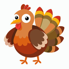 Turkey bird vector illustration, türkiye vector art, Thanksgiving türkiye bird silhouette, chicken with a chicken