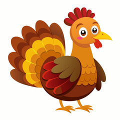 Turkey bird vector illustration, türkiye vector art, Thanksgiving türkiye bird silhouette, chicken with a chicken
