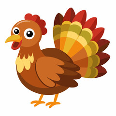 Turkey bird vector illustration, türkiye vector art, Thanksgiving türkiye bird silhouette, chicken with a chicken