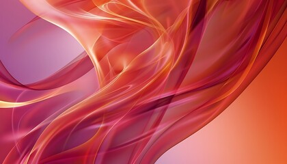 Obraz premium abstract background with smooth wavy lines in pink and orange colors