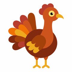 Turkey bird vector illustration, türkiye vector art, Thanksgiving türkiye bird silhouette, chicken with a chicken