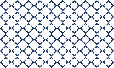 pattern with diamond flower two tone blue star flower asterisk pattern on white background as seamless repeat style replete image design for fabric printing, blue checkerboard