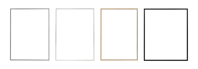 Picture frame png element set on transparent background