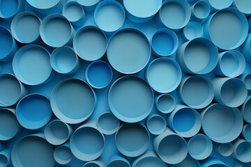 Circle texture pattern background. dark blue  abstract 3D background with round, textured geometric backdrop. Geometric shapes overlap creating harmonious abstract composition. 