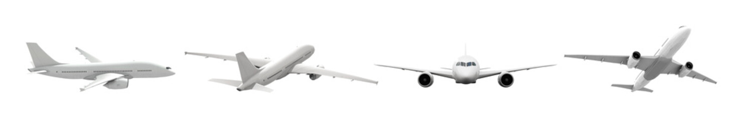 3d airplane png element set on transparent background © Rawpixel.com