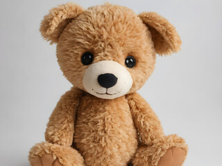 Fototapeta premium Photograph a cute stuffed animal toy isolated on a white background.