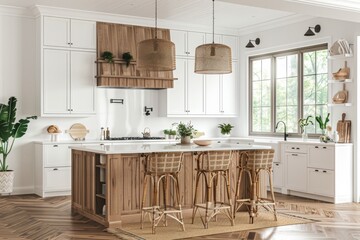 scandinavian inspired kitchen mockup