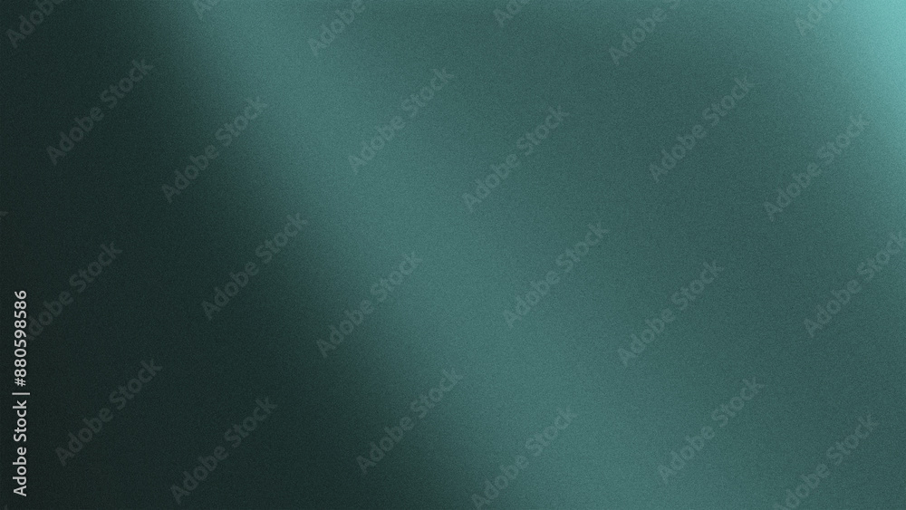 Wall mural teal gradient background colors blurred grain noise texture with copy space