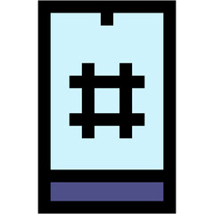 Obraz premium Vector Icon hashtag, hashtags, hash key, social network, social