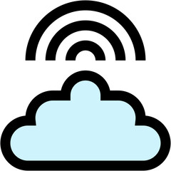 Vector Icon internet, cloud computing, wifi, cloud, database