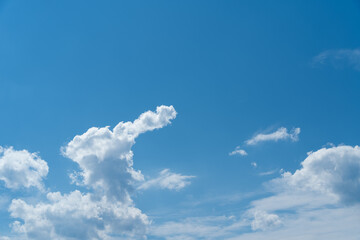 夏の青空と白い雲